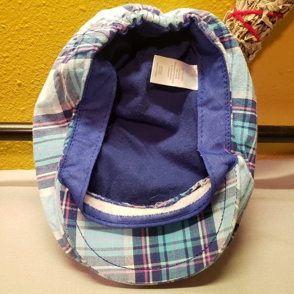 Boy's Toddler Blue Plaid Hat By Place - Picture 4 of 4